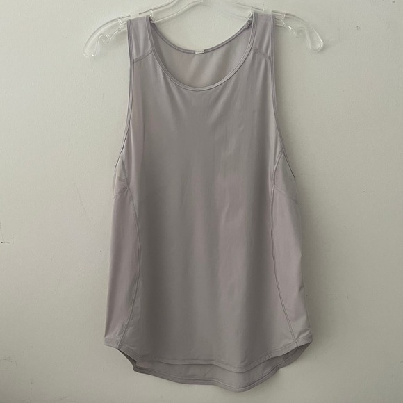 Lululemon High Neck Mesh Run Tank Grey 6 NWOT - Picture 8 of 12